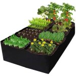 Sacs � plantes 486l non tiss� blackline, 8 plaids sac de culture pot geotextile, tissu pots fleur sac ...