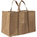 Sac porte bûches en jute naturel werka pro Sac porte bûches en jute naturel werka pro