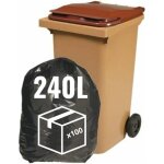 Sac poubelle 240l x100 housses protection conteneur 240 litres epaisseur 30 anti salissure - anti fuite ...