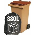 Sac poubelle 330l x100 housses protection conteneur 330 litres epaisseur 30� anti salet�s - anti fuite ...