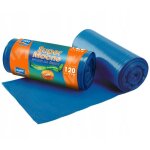 Sacs poubelles solides 120 l en papier bleu, 15 pices