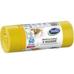 Sacs poubelles stella avec poign�es pour le tri des d�chets plastique m�tal 60l 14 pcs jaune
