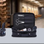 Sac de rangement, sac de coiffure noir, outils de coiffure, sac de rangement, sac de ciseaux, sac de ...