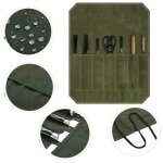 Sac de rangement pour couteaux en toile cir�e, id�al pour les chefs, les pique - niques, le camping, ...