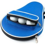 Sac � raquettes de ping - pong sac � raquettes de tennis de table avec fermeture �clair noir / bleu