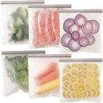 Sacs réutilisables à fermeture éclair, sacs de conservation des aliments, sacs réutilisables anti - fuites ... Sacs réutilisables à fermeture éclair, sacs de conservation des aliments, sacs réutilisables anti - fuites ...