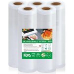 Sacs sous vide alimentaires, 5 rouleaux, 28 x 300 cm, pour la conservation et la cuisson des aliments, ... Sacs sous vide alimentaires, 5 rouleaux, 28 x 300 cm, pour la conservation et la cuisson des aliments, ...