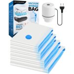 Sac sous vide vetement aspirateur et pompe lectrique, 7 pices sac rangement sous vide aspirateur - ...