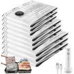 Sac sous vide vetement aspirateur - sac de rangement sous vide - 9 pcs - avec pompe � vide sans fil �lectrique ...