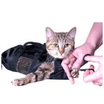 Sac de toilettage pour chat, �glable sac en maille de douche pour chat, anti - rayures respirant pour ...