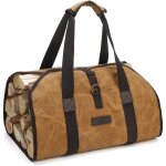 Sac de transport de bches en toile cire, grand format, pour chauffage, sac de rangement pour bches ...