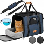 Sac de transport pour chat chien max. 20kg pliable avec bandoulire caisse de transport chat respirant ...