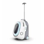 Sac de transport pour chat - mpets - trolley - bleu et blanc