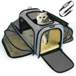 Sac de transport extensible pour chats et chiens, avec structure solide, filet respirant, et espace spacieux. ... Sac de transport extensible pour chats et chiens, avec structure solide, filet respirant, et espace spacieux. ...