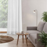 Sacasa - rideau � galon fronceur voilage blanc 140x280cm veskara