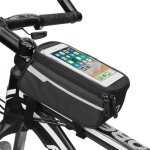 Sacoche de guidon de vélo vtt étanche pour téléphone portable, avec trou pour écouteurs, pochette tactile, ... Sacoche de guidon de vélo vtt étanche pour téléphone portable, avec trou pour écouteurs, pochette tactile, ...