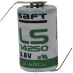 Saft - pile spéciale 1 / 2 lr6 (aa) lithium ls14250hbg cosses à souder en z 3. 6 v 1200 mah 1 pc(s) Saft - pile spéciale 1 / 2 lr6 (aa) lithium ls14250hbg cosses à souder en z 3. 6 v 1200 mah 1 pc(s)