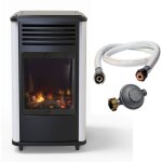 Chauffage à gaz 3. 4 kw mobile effet feu blanc et noir + tuyau gaz + détendeur butane manhattan sahara ... Chauffage à gaz 3. 4 kw mobile effet feu blanc et noir + tuyau gaz + détendeur butane manhattan sahara ...