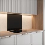 Saint gobain - jamais utilis] saint - gobain fond de hotte en verre emaille noir 70x60