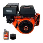 Moteur essence 4 temps 16 cv démarrage électrique + huile + poulie moteur 25 mm e Moteur essence 4 temps 16 cv démarrage électrique + huile + poulie moteur 25 mm e
