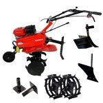 Motoculteur 7, 5 cv + roues mtalliques 400x8 + manchons + charrue + butteur