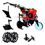 Motoculteur lectrique a. 7cv 3v + roues mtalliques 400x8 + manches + buttage + versoirs