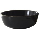 Saladier en grs noir liser dor 25cm