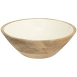 Saladier inaya d30cm blanc chaud et manguier - atmosphera cr�ateur d'int�rieur