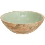 Saladier inaya d30cm vert et manguier - atmosphera cr�ateur d'int�rieur