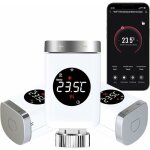 Pack de 3 ttes thermostatiques connectes trv801w wifi thermostat compatible avec amazon alexa & google ...