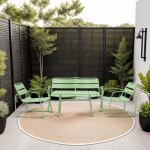 M&s - salon de jardin 4 places lounge en m�tal vert - baca