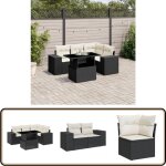 Vidaxl - salon de jardin 5 pcs avec coussins noir résine tressée - ensemble salon jardin - meuble extérieur ... Vidaxl - salon de jardin 5 pcs avec coussins noir résine tressée - ensemble salon jardin - meuble extérieur ...