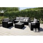 Allibert california salon de jardin modulable gris 5 places