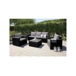 Salon de jardin - allibert - california - modulable - gris