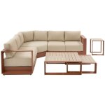 Salon de jardin allure 5 places beige - hesp�ride