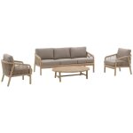 Hesperide - salon de jardin papouasie 5 places en polyester et acacia - hesp�ride