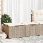Salon de jardin avec coussins 2 pcs beige r�sine tress�e acacia - vidaxl