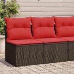 Salon de jardin avec coussins 2pcs marron r�sine tress�e acacia vidaxl