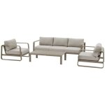 Hesperide ? ensemble table et chaise de jardin 5 places ? structure aluminium trait� �poxy ? coussins ...