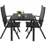 Salon de jardin, ensemble de table et chaise de jardin, table d'ext�rieur, chaises pliables, aluminium ...