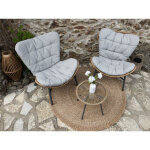 Salon de jardin maiso en r�sine tress�e - 2 places - jardideco