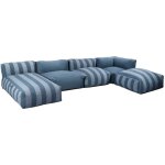 Salon de jardin modulable ray� 5 places bleu pacific - mixi