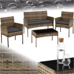 Salon de jardin en résine tressée pour 4 personnes résine tressé résistante aux intempéries capacité ... Salon de jardin en résine tressée pour 4 personnes résine tressé résistante aux intempéries capacité ...