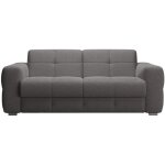 Mobilier deco - samina - canap� 3 places convertible rapido en tissu bouclette gris fonc� matelas memory ...