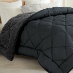 Sampur - couette sherpa en laine : rversible et - hiver - 200x200 cm