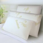 Oreiller bamboo : mousse  mmoire de forme, dhoussable - 50 x 30 cm