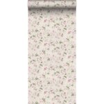 Sanders&sanders - papier peint fleurs beige et vieux rose