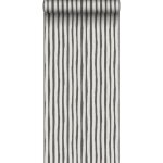 Sanders&sanders - papier peint � rayures noir et blanc