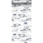 Sanders&sanders - papier peint voitures de course noir et blanc