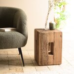 Sandy - tabouret carr� 30x30cm bois pin recycl�